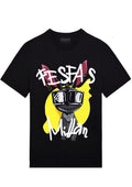 FesFas Cartoon-print | Áo Thun | Nam | Màu Đen