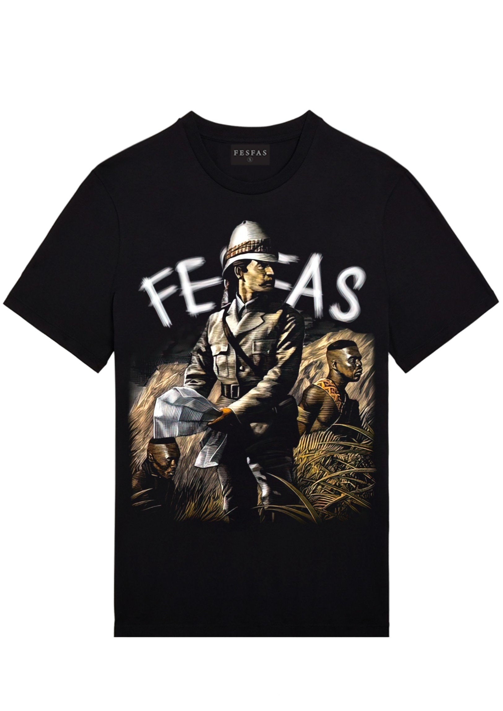 FesFas Men-print | Áo Thun | Nam | Màu Đen