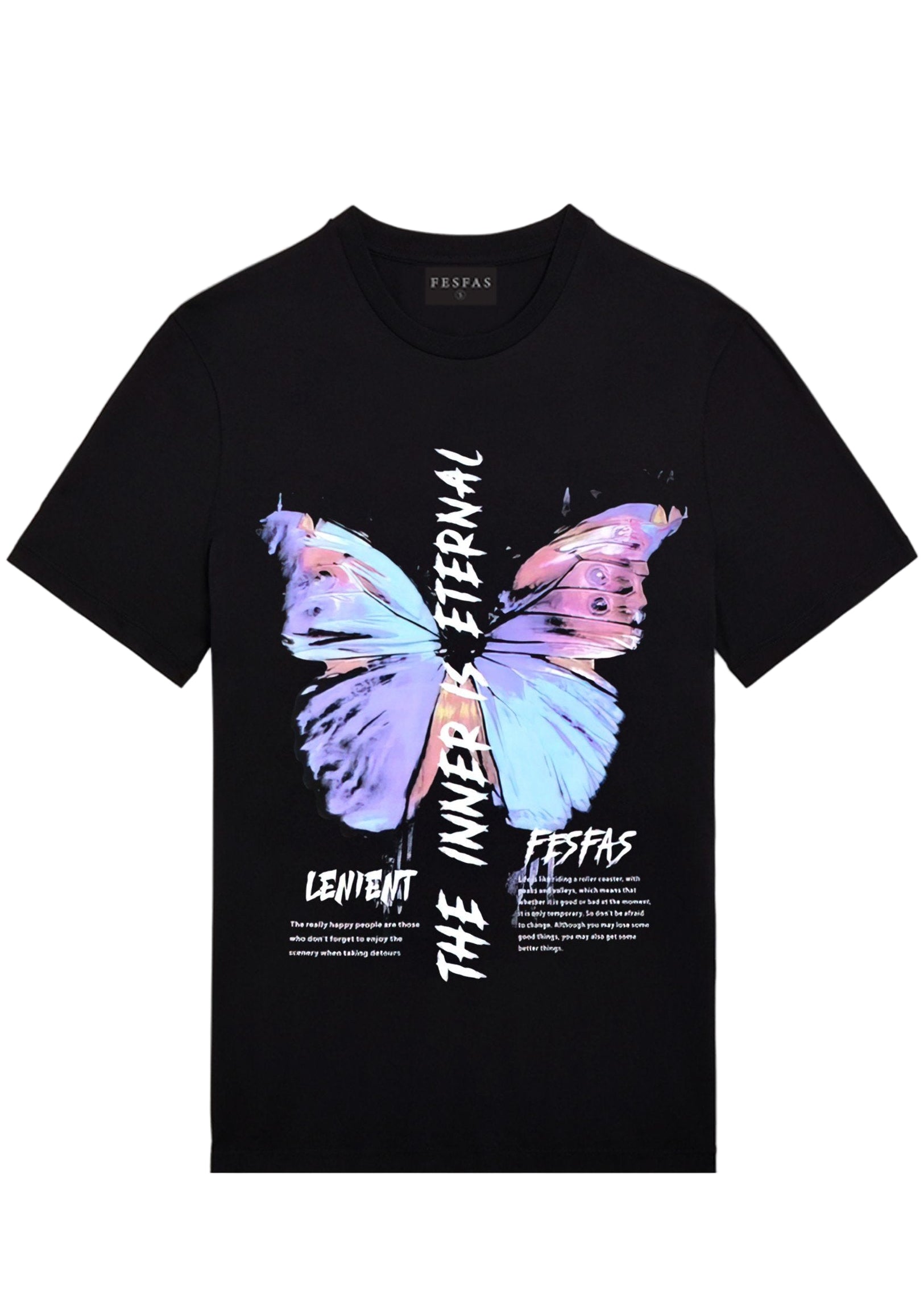 FesFas Butterfly-print | Áo Thun | Nam | Màu Đen