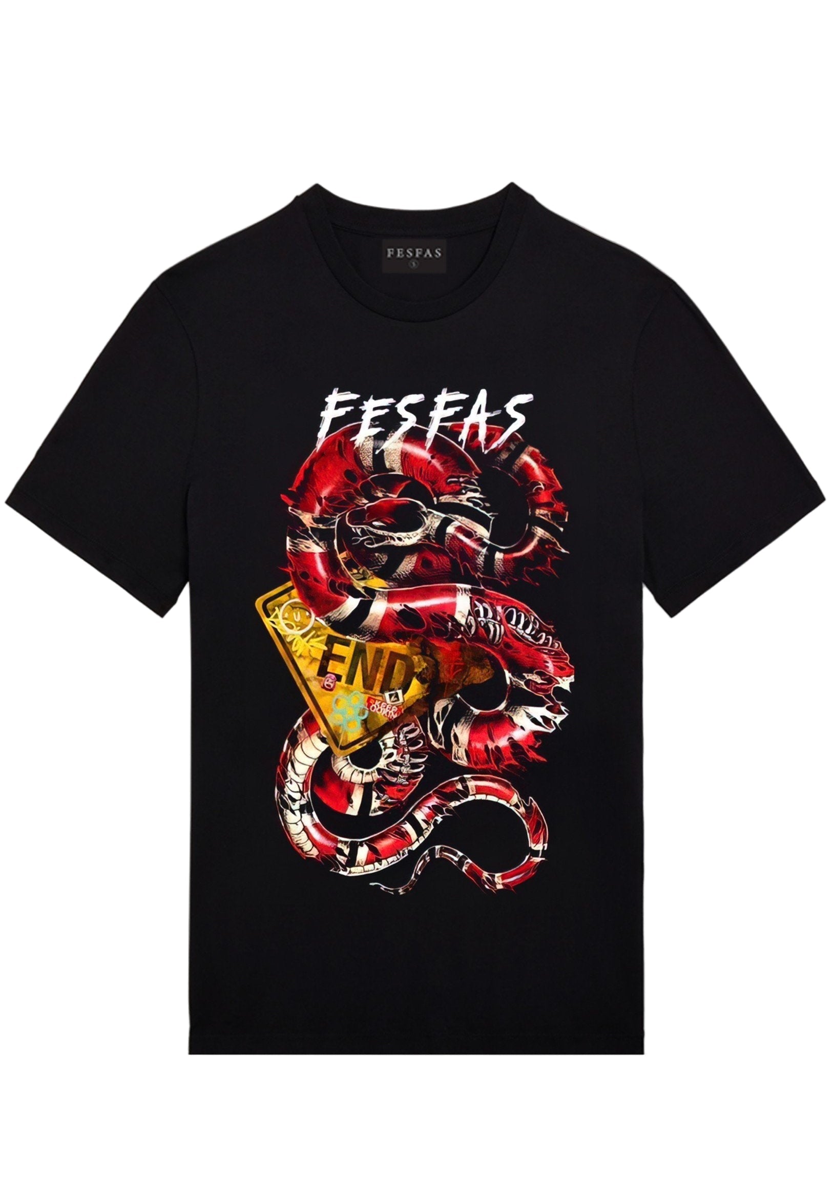 FesFas Snake-print | Áo Thun | Nam | Màu Đen