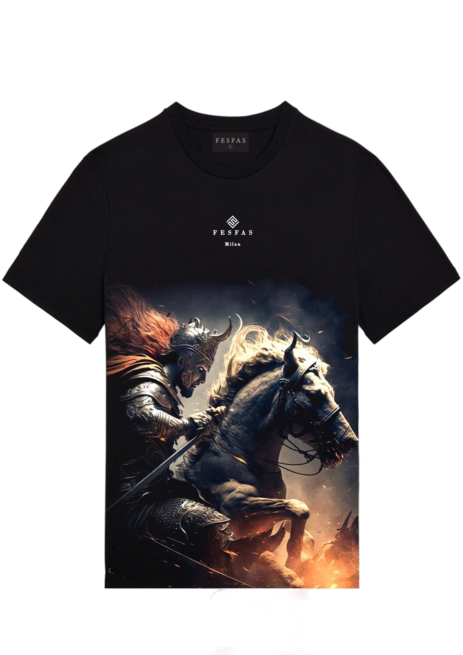 FesFas Warrior-print | Áo Thun | Nam | Màu Đen