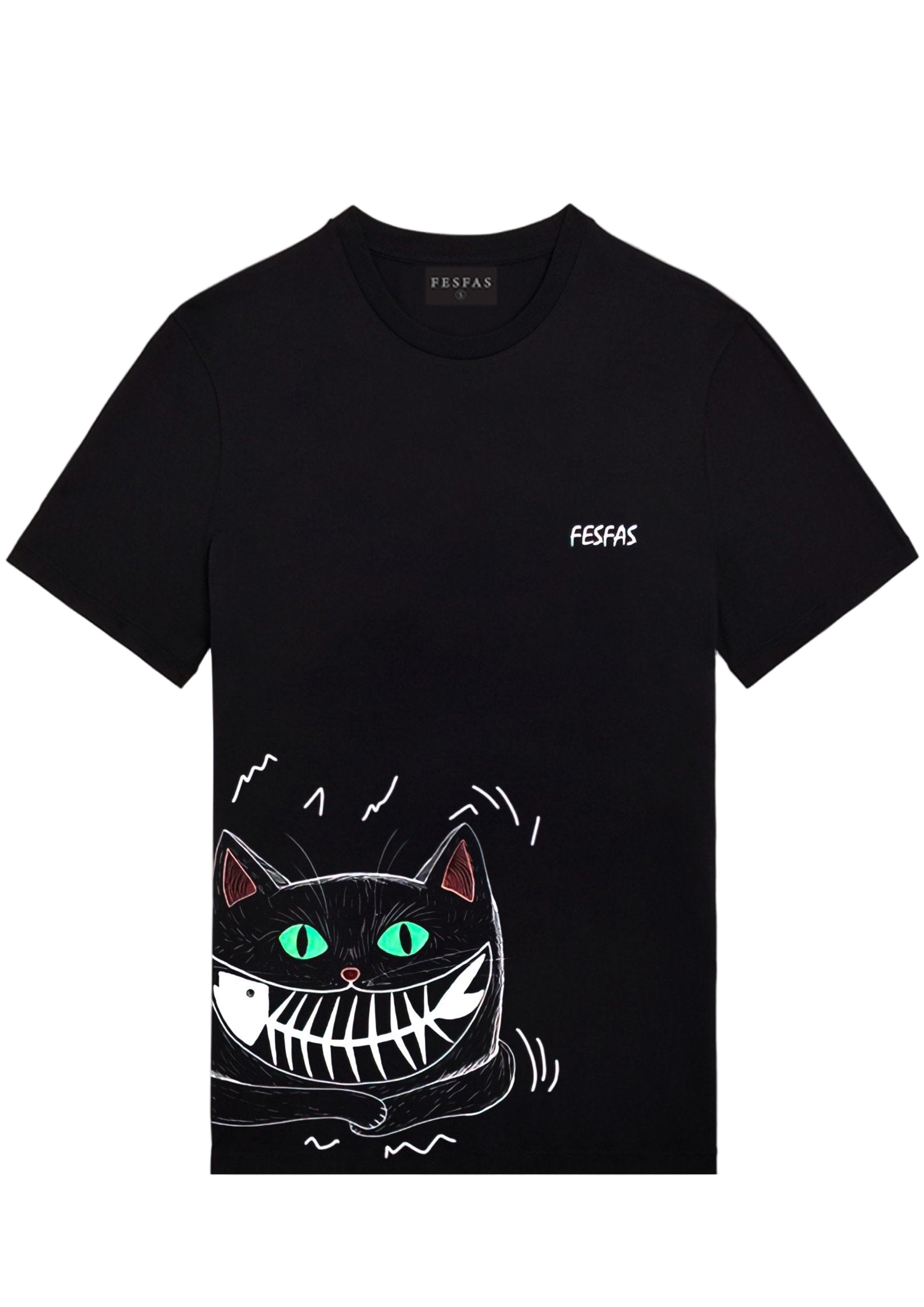 FesFas cheshire cat-print | Áo Thun | Nam | Màu Đen