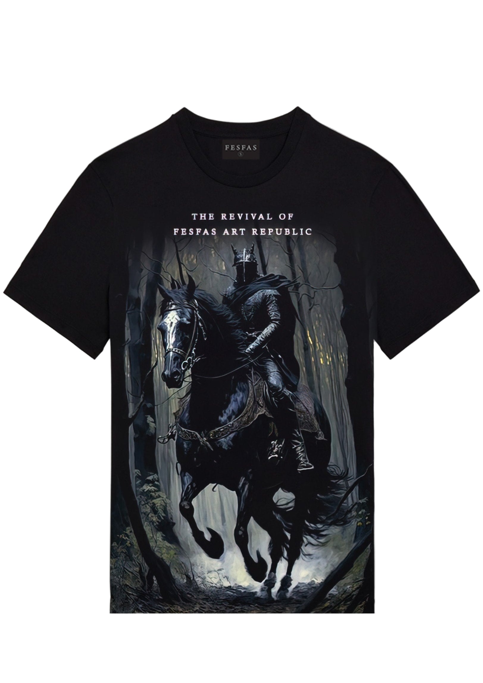 FesFas knight-print | Áo Thun | Nam | Màu Đen