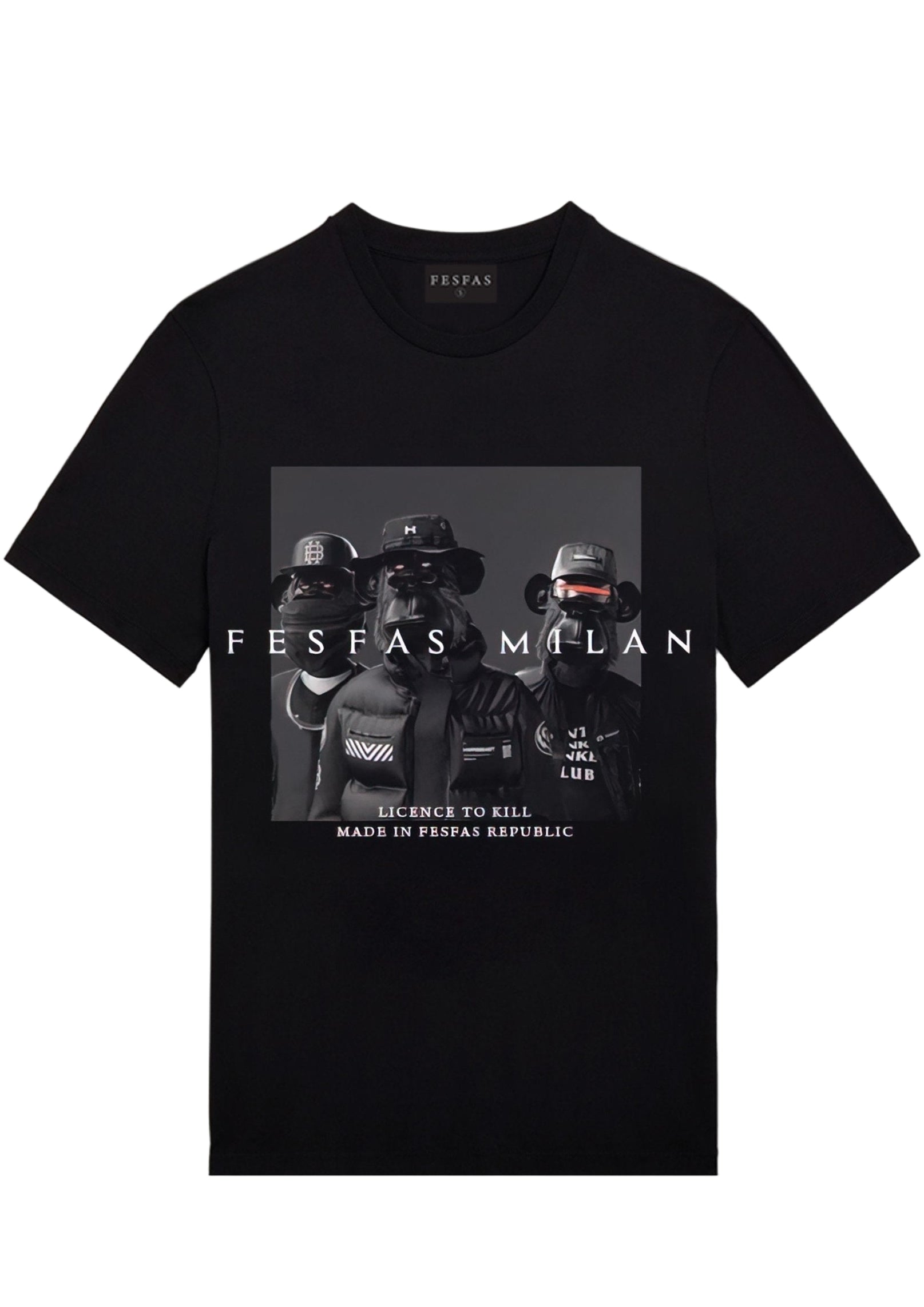 FesFas kingkong-print | Áo Thun | Nam | Màu Đen