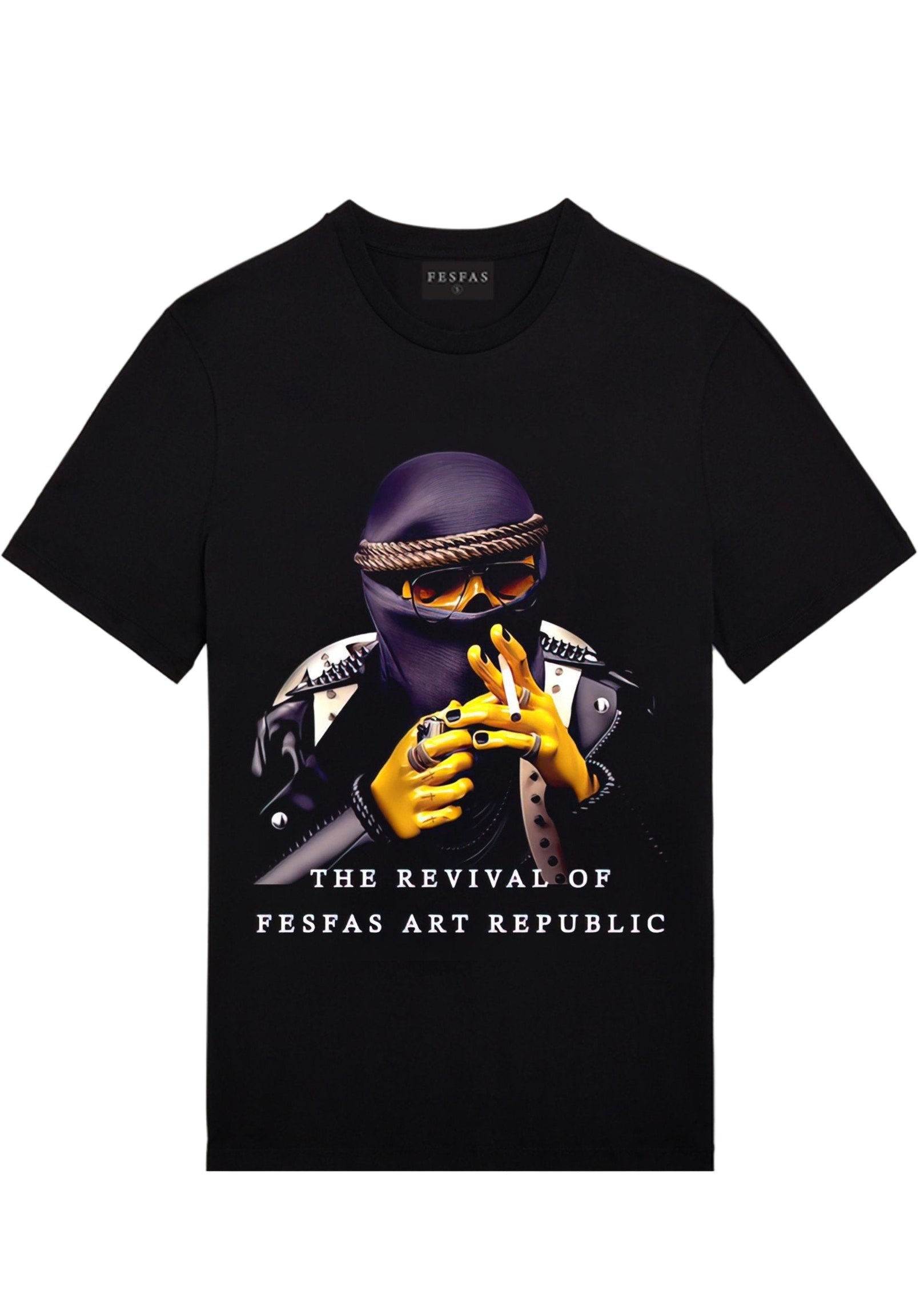FesFas gangster-print | Áo Thun | Nam | Màu Đen