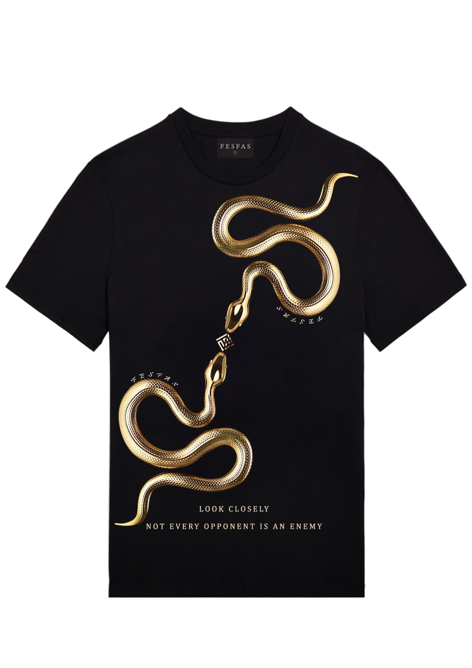 FesFas snake-print | Áo Thun | Nam | Màu Đen