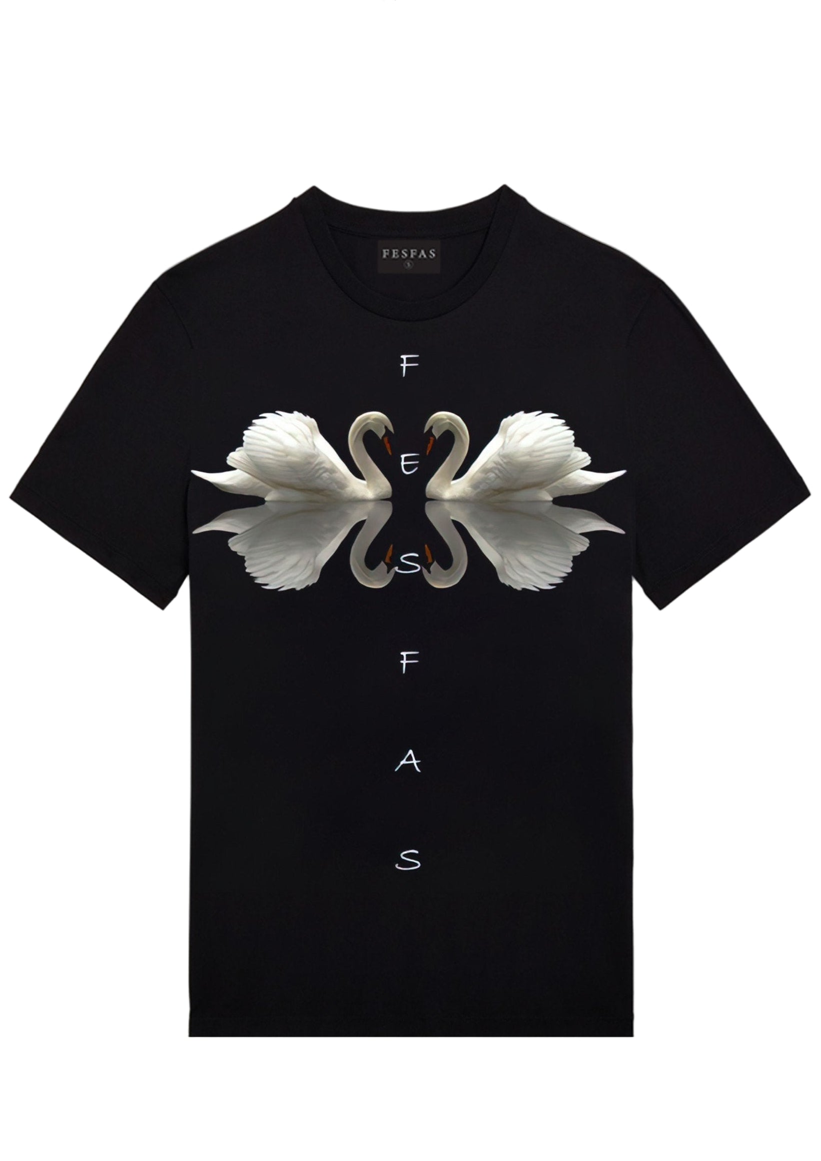 FesFas swans-print | Áo Thun | Nam | Màu Đen