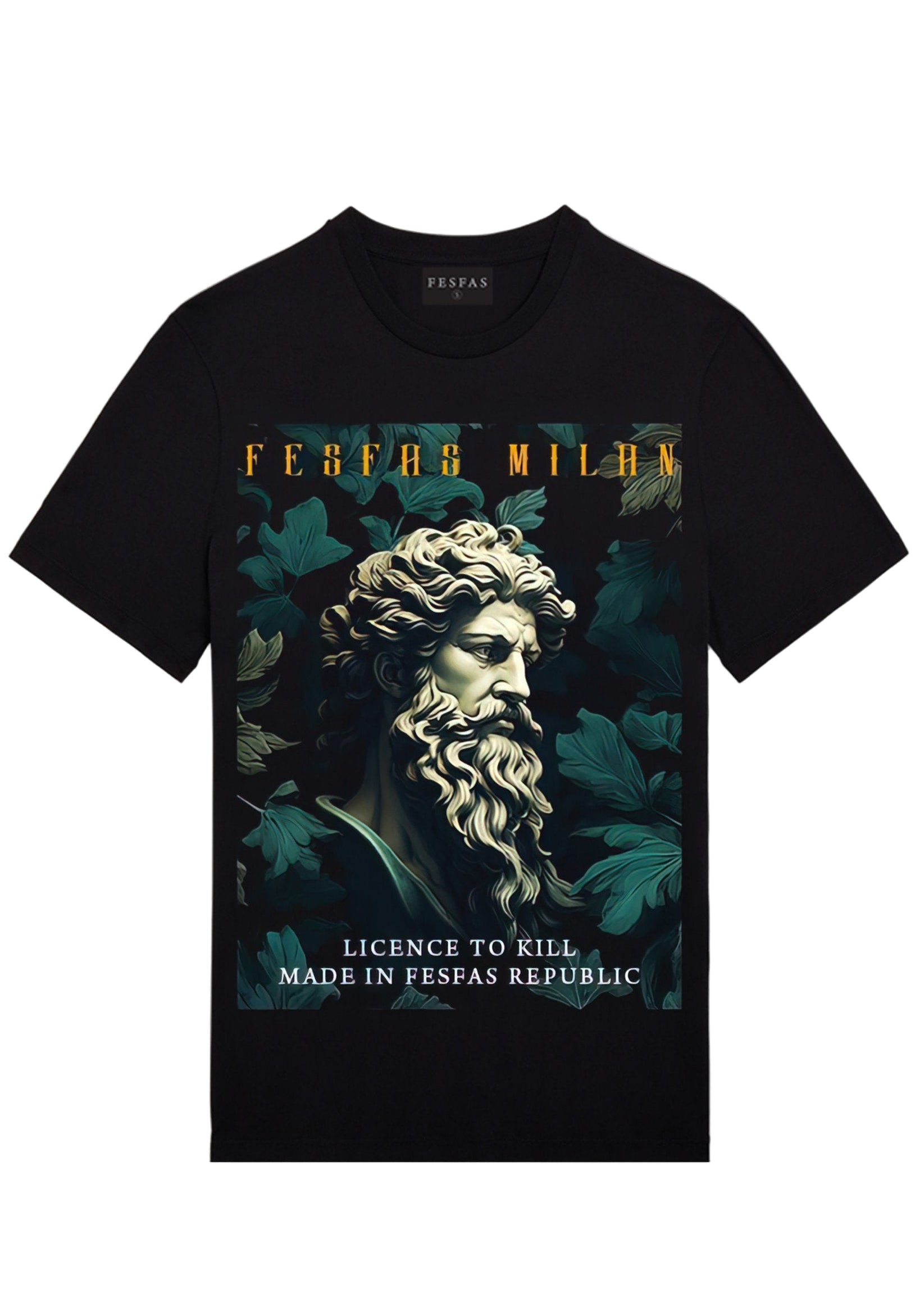 FesFas poseidon-print | Áo Thun | Nam | Màu Đen