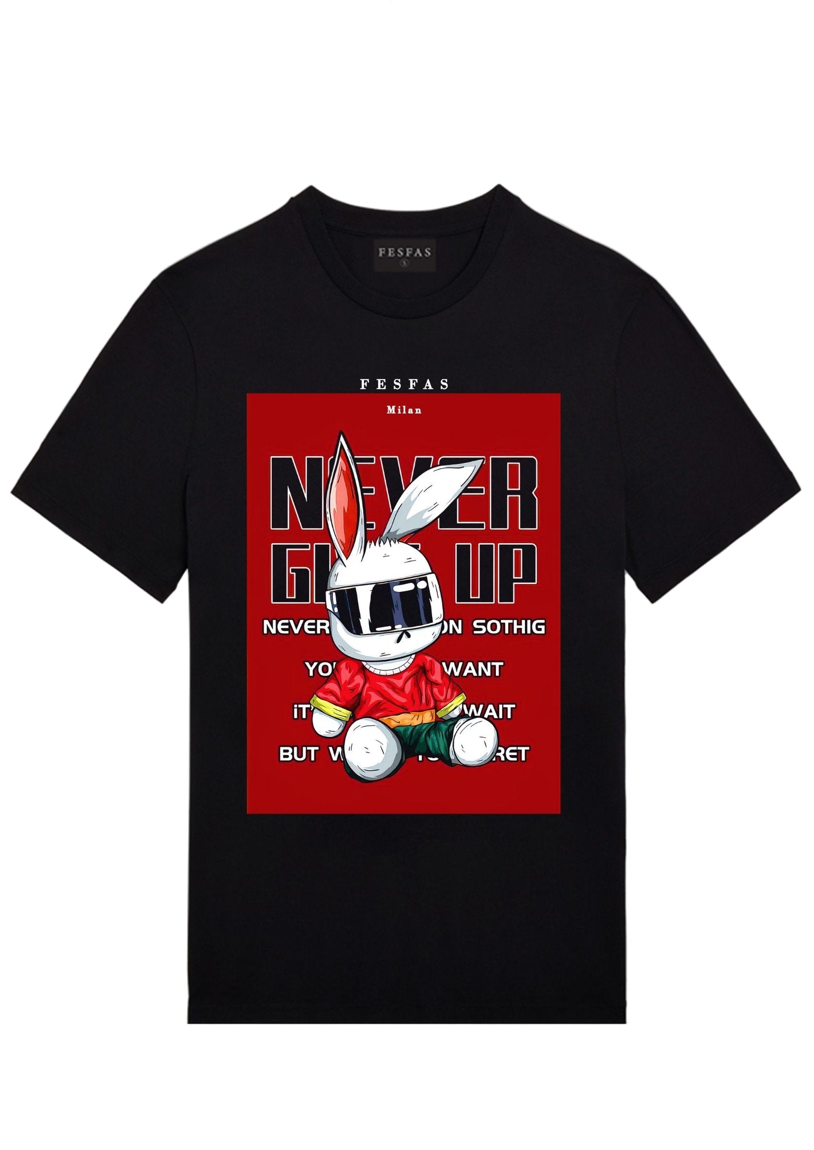 FesFas rabbit-print | Áo Thun | Nam | Màu Đen