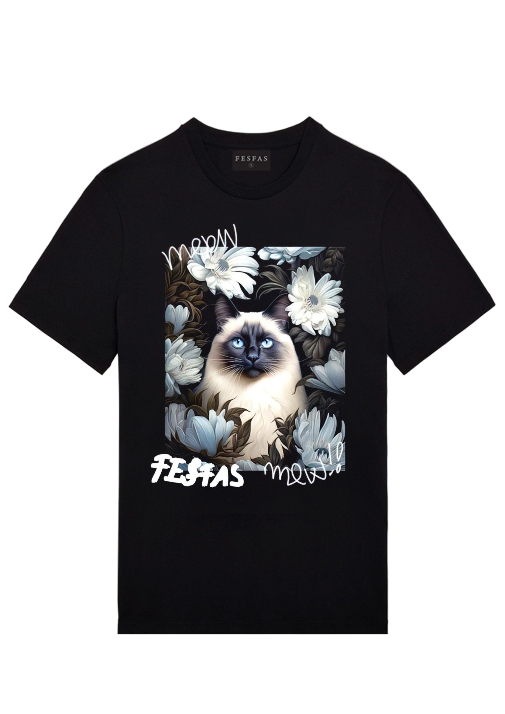 FesFas cat-print | Áo Thun | Nam | Màu Đen