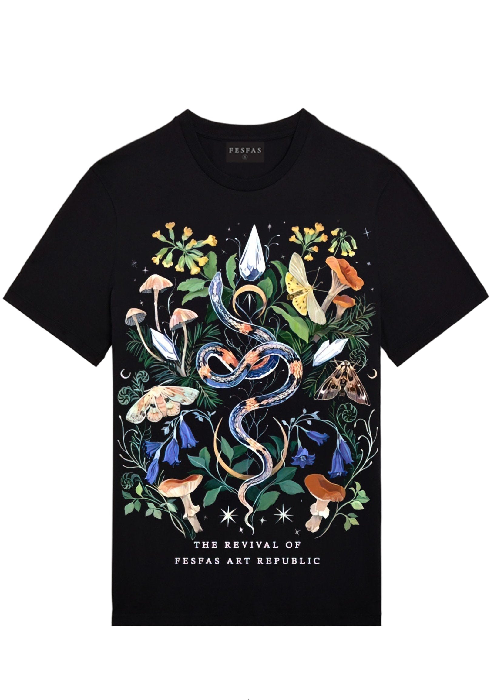 FesFas nature-print | Áo Thun | Nam | Màu Đen
