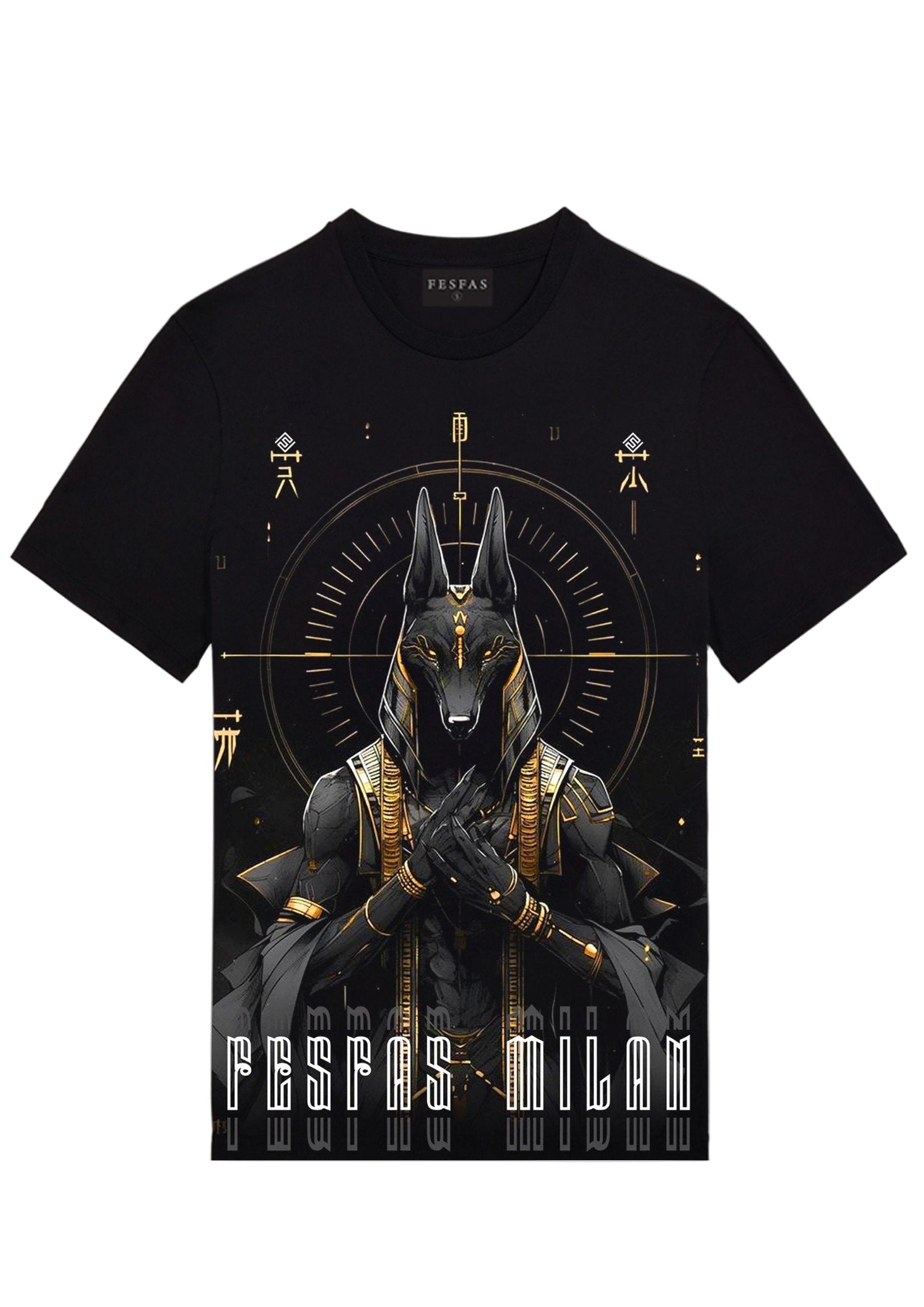 FesFas anubis-print | Áo Thun | Nam | Màu Đen
