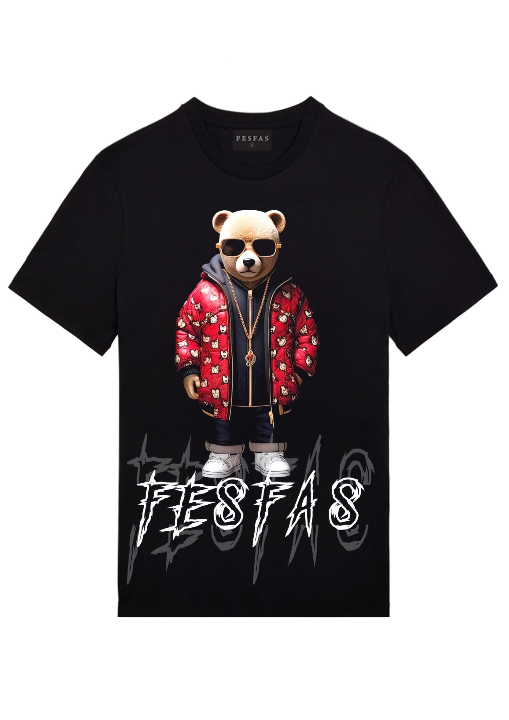 FesFas Bear-print | Áo Thun | Nam | Màu Đen