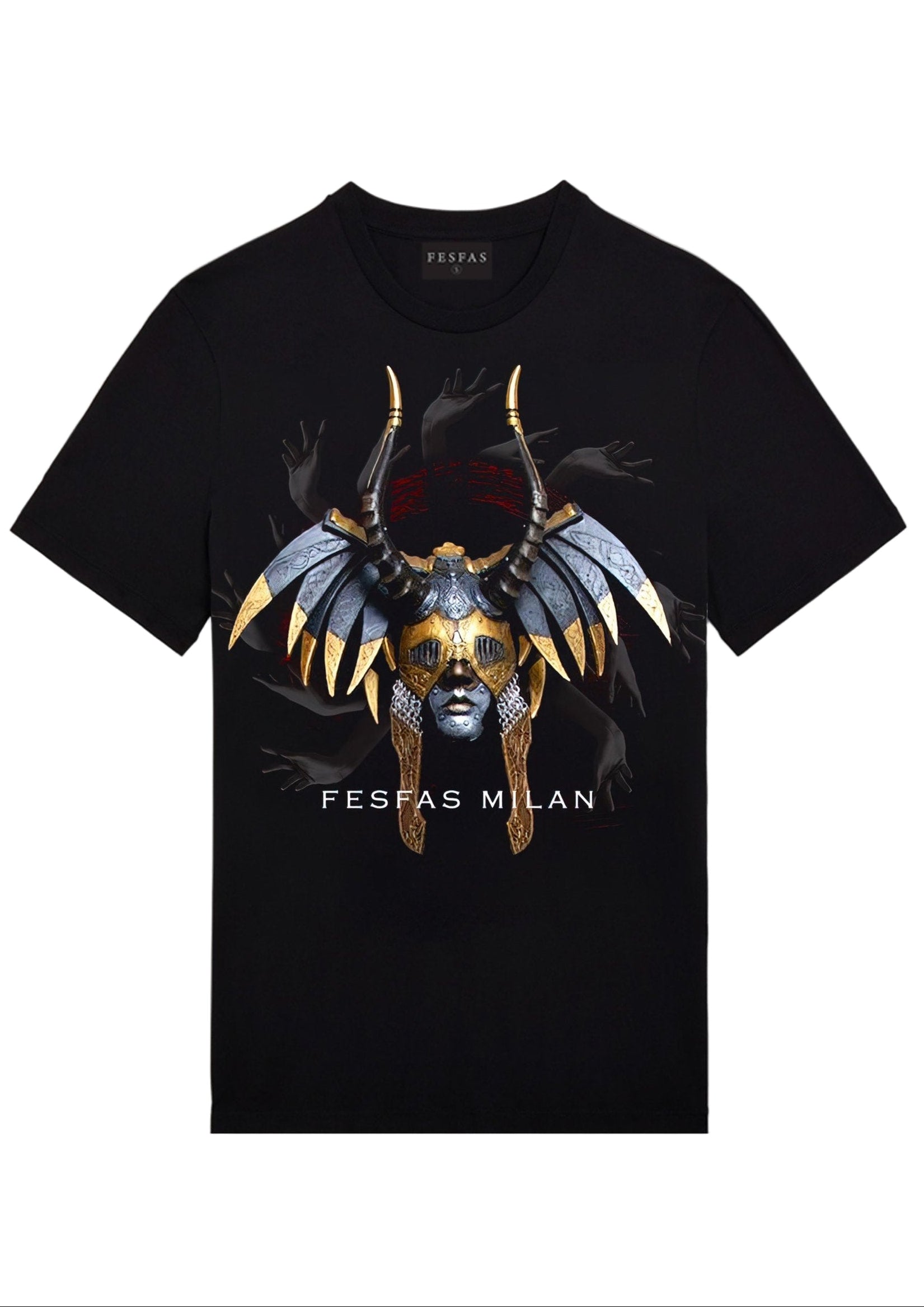 FesFas Warrior Mask-print | Áo Thun | Nam | Màu Đen