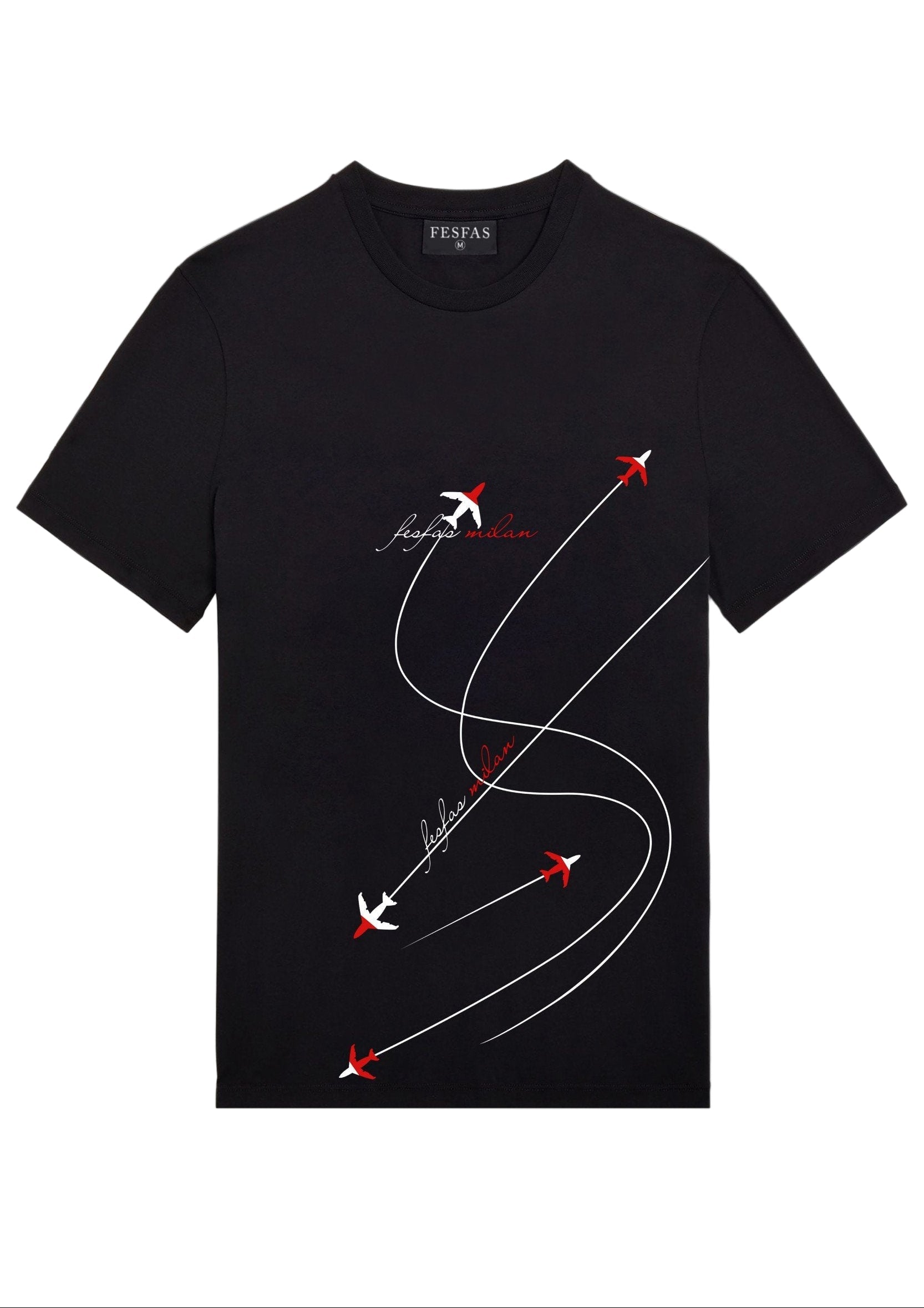 FesFas Airplane-print | Áo Thun | Nam | Màu Đen