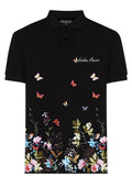 FesFas Floral-print | Áo Polo | Nam | Màu Đen