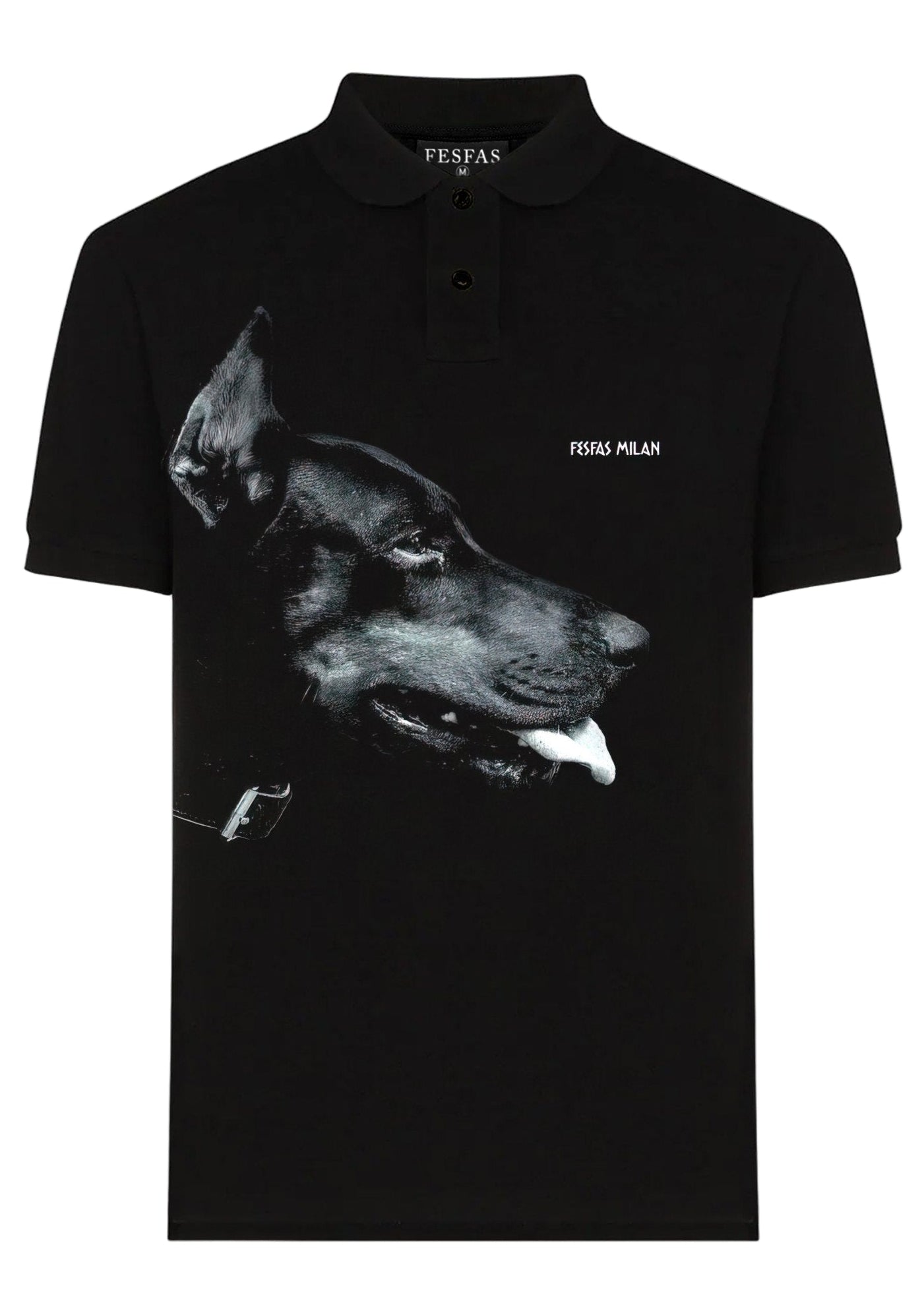 FesFas Doberman-print | Áo Polo | Nam | Màu Đen