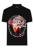 FesFas Human Face-print | Áo Polo | Nam | Màu Đen