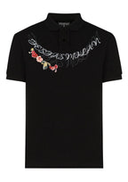 FesFas Floral-print | Áo Polo | Nam | Màu Đen