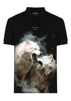 FesFas Wolf-print | Áo Polo | Nam | Màu Đen