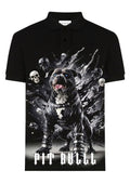 FesFas Bulldog-print | Áo Polo | Nam | Màu Đen