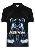 FesFas Panther-print | Áo Polo | Nam | Màu Đen