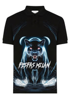 FesFas Panther-print | Áo Polo | Nam | Màu Đen