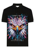 FesFas Eagle-print | Áo Polo | Nam | Màu Đen