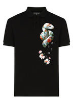FesFas Snake-print | Áo Polo | Nam | Màu Đen