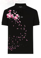 FesFas Floral-print | Áo Polo | Nam | Màu Đen