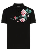 FesFas Floral-print | Áo Polo | Nam | Màu Đen