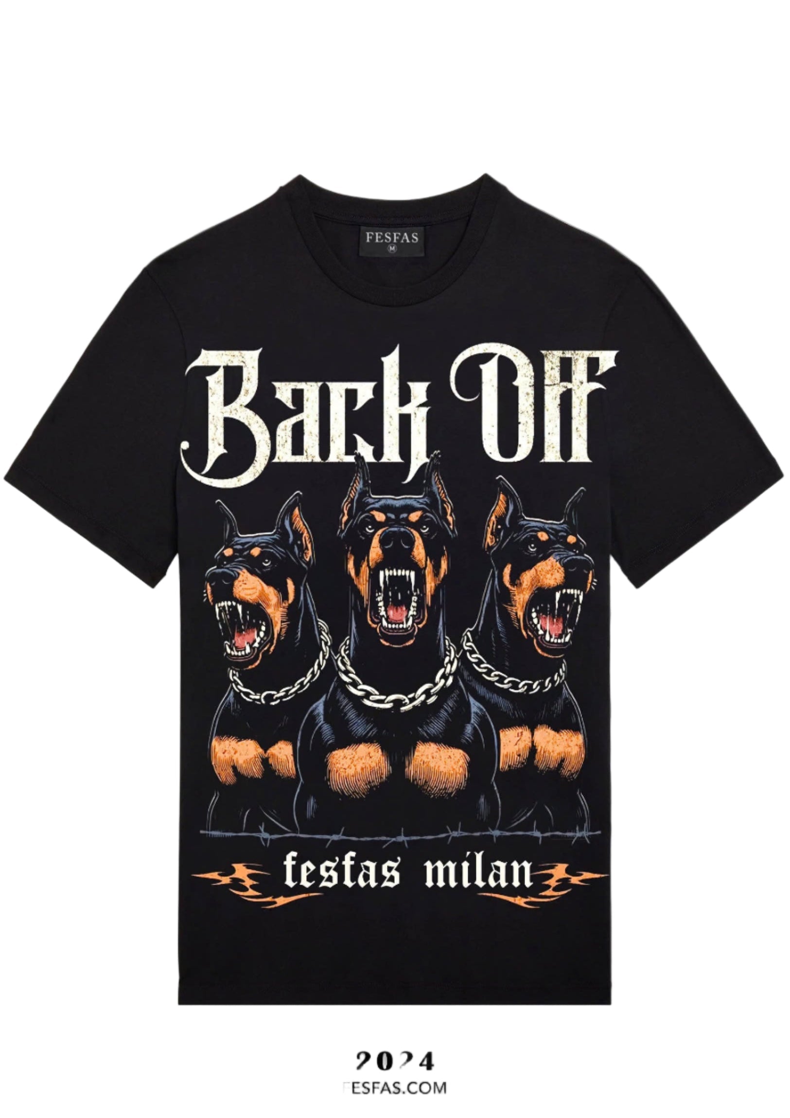 FesFas doberman-print | Áo Thun | Nam | Màu Đen