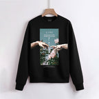 FesFas Flower-print Sweatshirt | Black | Men