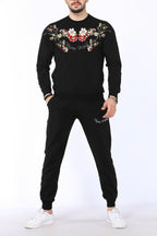 FesFas Flowers-print Sweatshirt Set | Black | Men