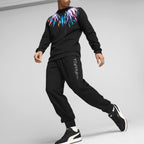 FesFas Feathers-print Sweatshirt Set | Black | Men