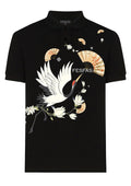 FesFas Crane-print | Áo Polo | Nam | Màu Đen