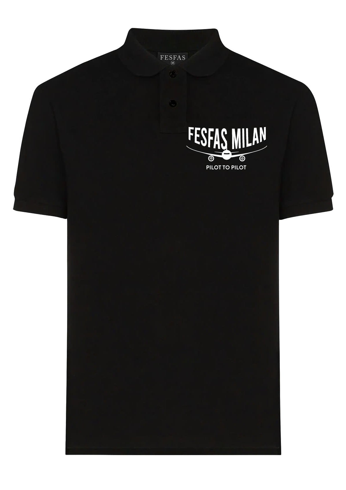 FesFas "Pilot to Pilot"-print | Áo Polo | Nam | Màu Đen