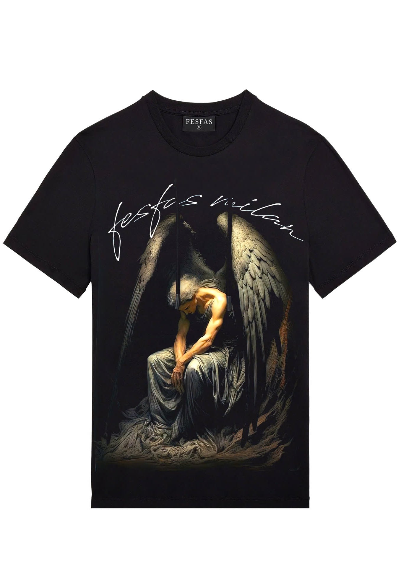 FesFas fallen angel-print | Áo Thun | Nam | Màu Đen