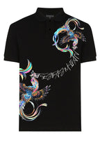 FesFas Peacock-print | Áo Polo | Nam | Màu Đen