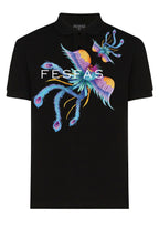 FesFas Peacock-print | Áo Polo | Nam | Màu Đen