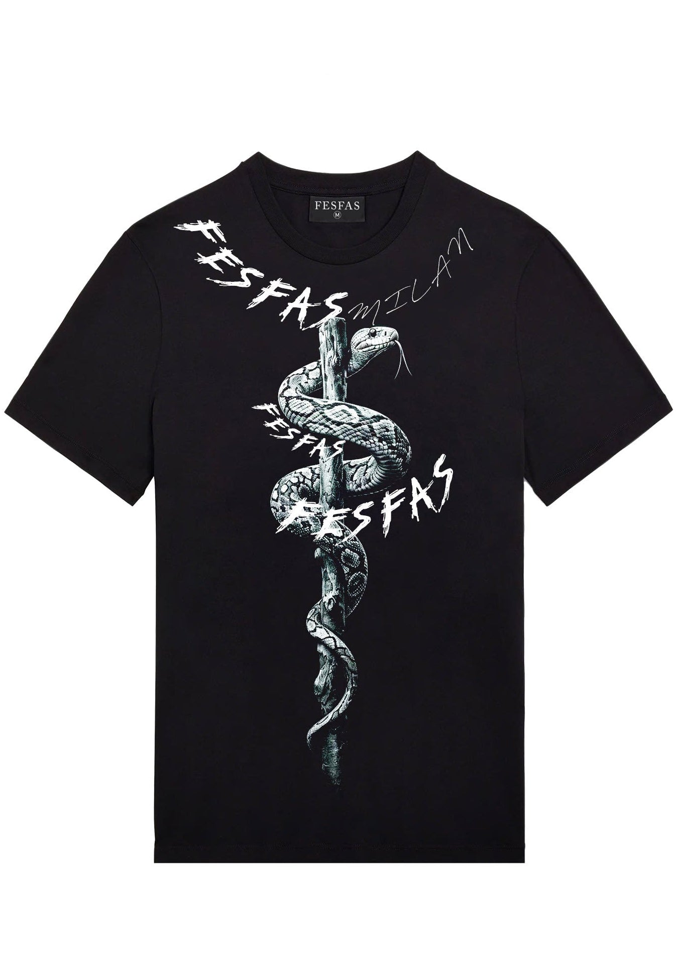 FesFas snake-print | Áo Thun | Nam | Màu Đen