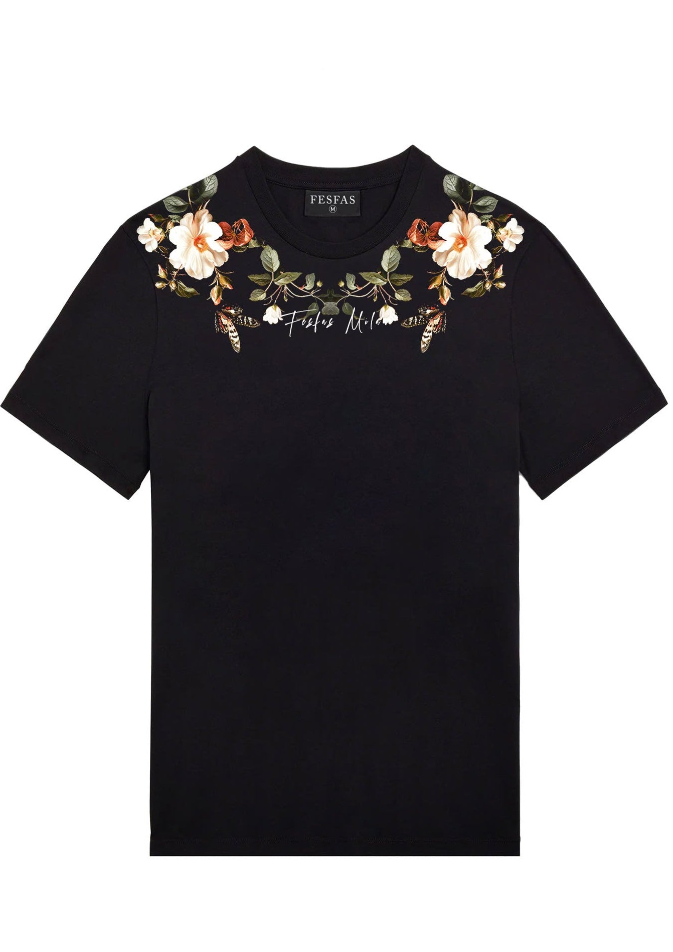 FesFas flowers-print | Áo Thun | Nam | Màu Đen