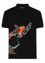 FesFas Fish-print | Áo Polo | Nam | Màu Đen