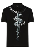 FesFas Snake-print | Áo Polo | Nam | Màu Đen