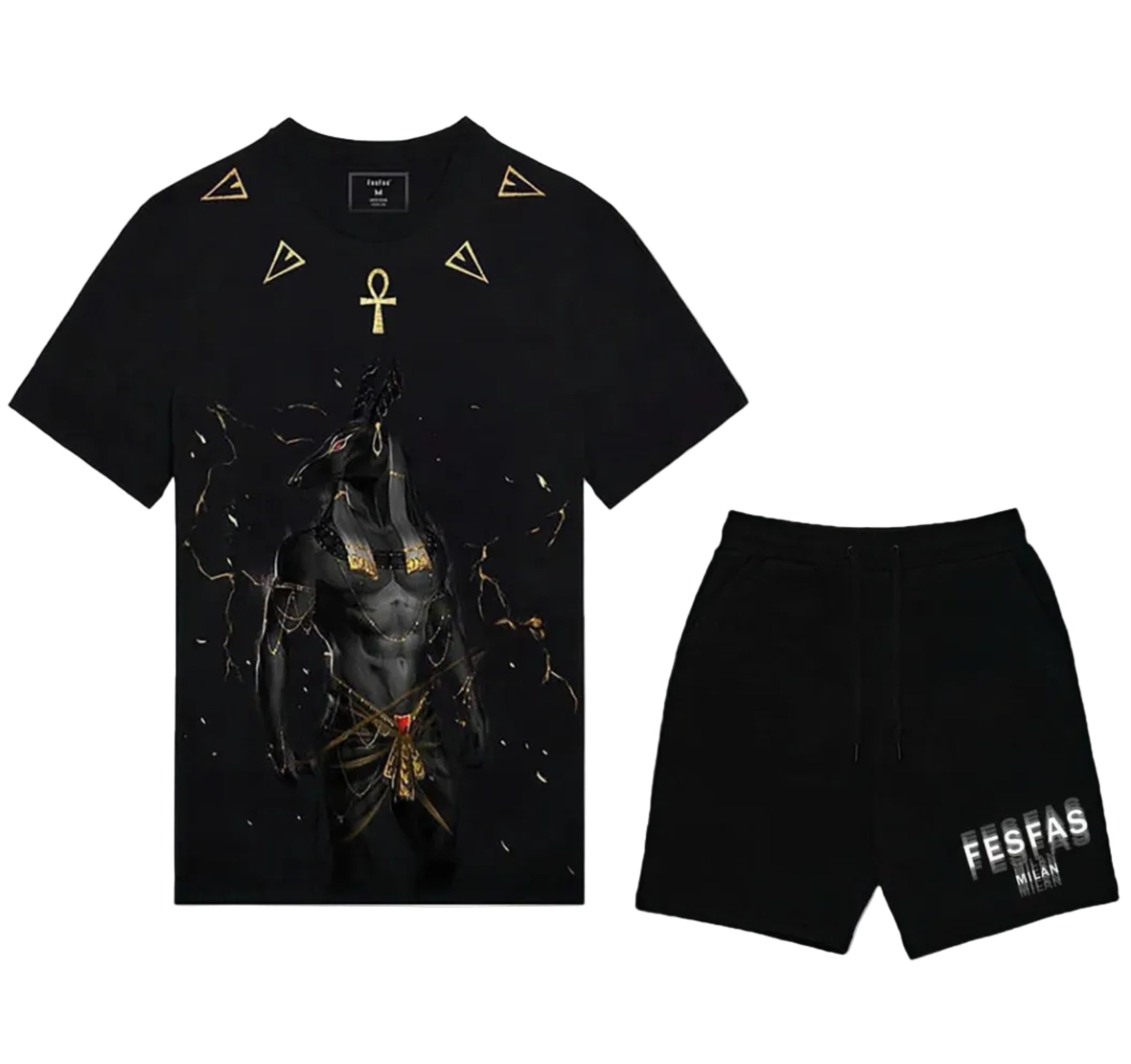 FesFas anubis-print | Bộ T-Shirt | Nam | Màu Đen