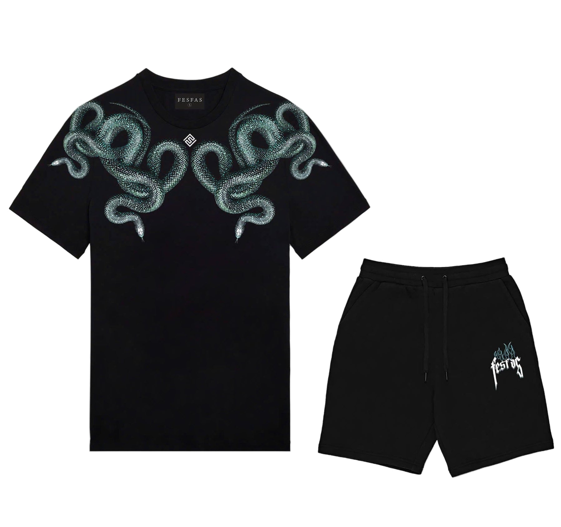 FesFas snake-print | Áo Thun | Nam | Màu Đen