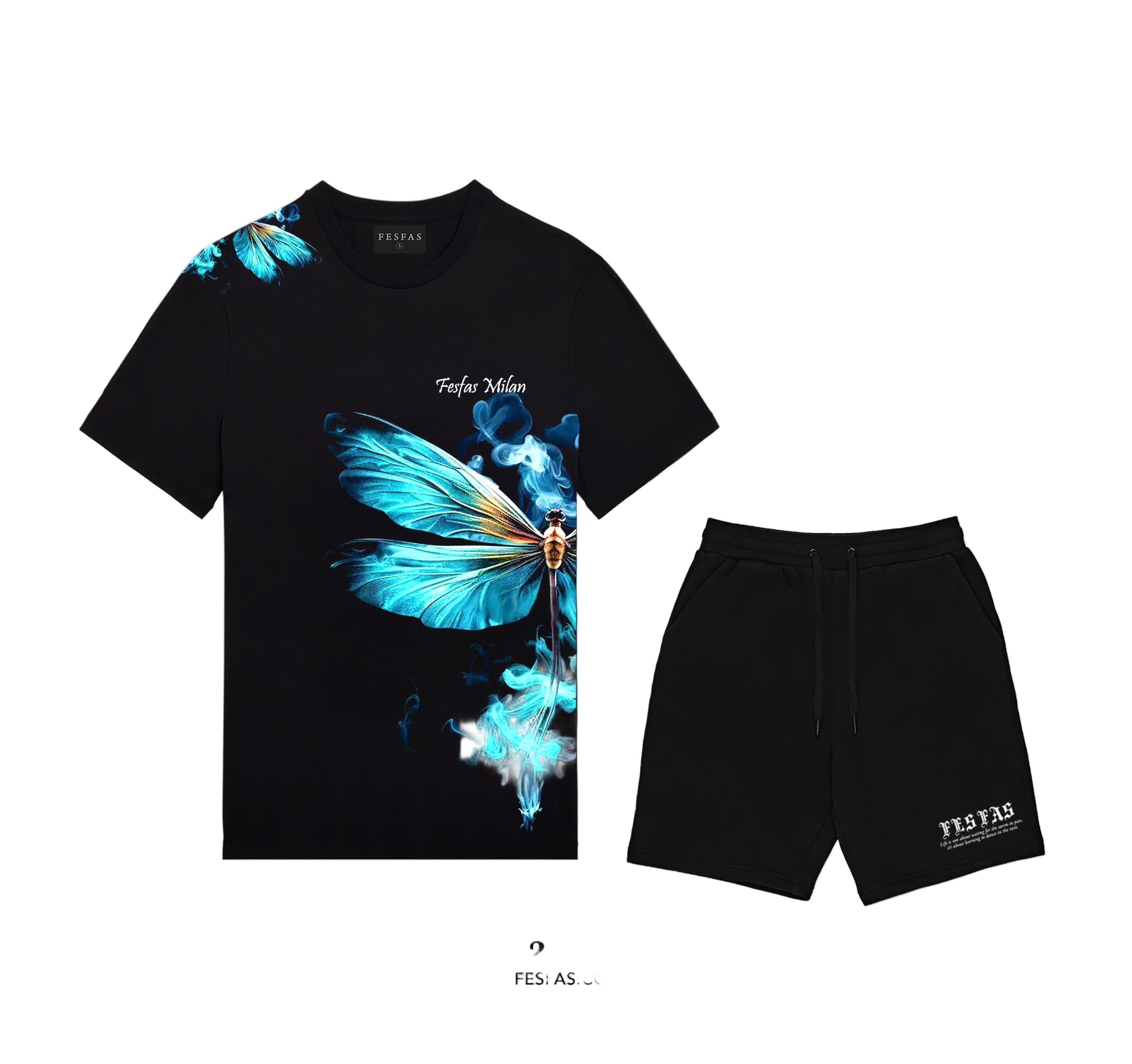 FesFas dragonfly-print | Áo Thun | Nam | Màu Đen