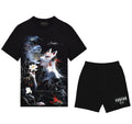 FesFas fox beauty-print | Bộ T-Shirt | Nam | Màu Đen