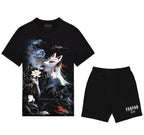 FesFas fox beauty-print | Bộ T-Shirt | Nam | Màu Đen