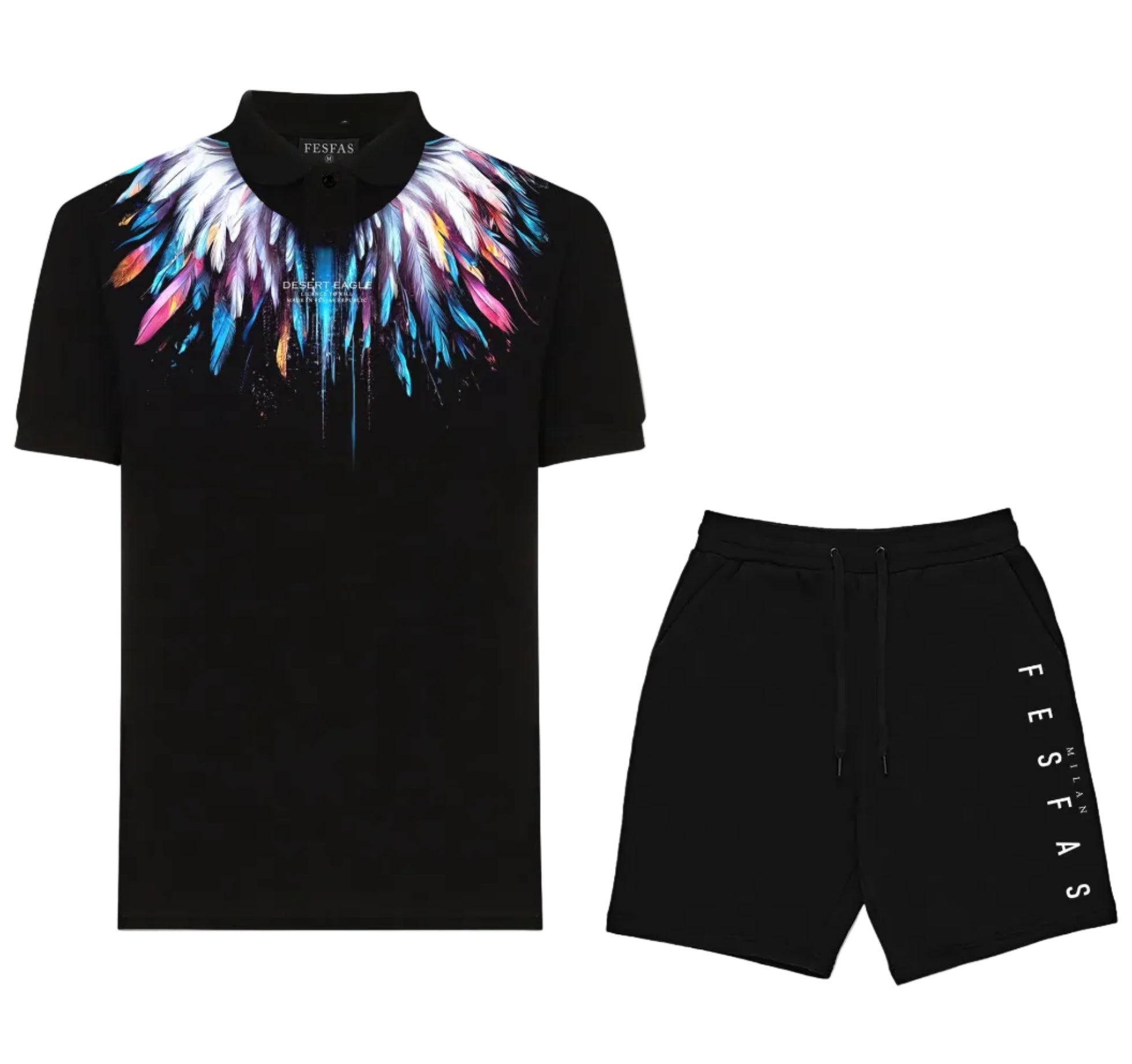 FesFas desert eagle-print | Bộ Polo | Nam | Màu Đen